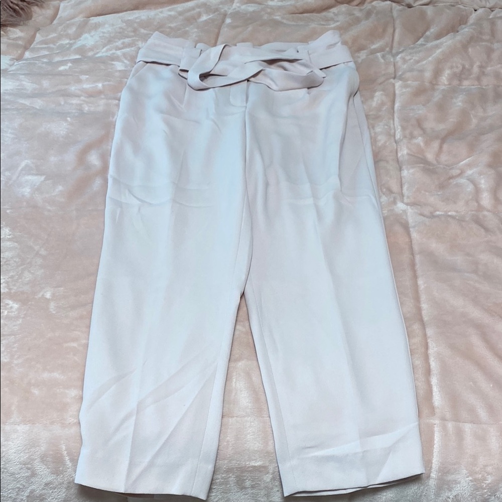 Express Cropped Blush Paper bag Pants